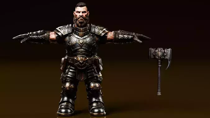 Dwarf Forge Master - Rigged