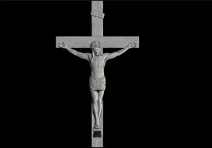 Realistic  pendant Crucifix  3D print model