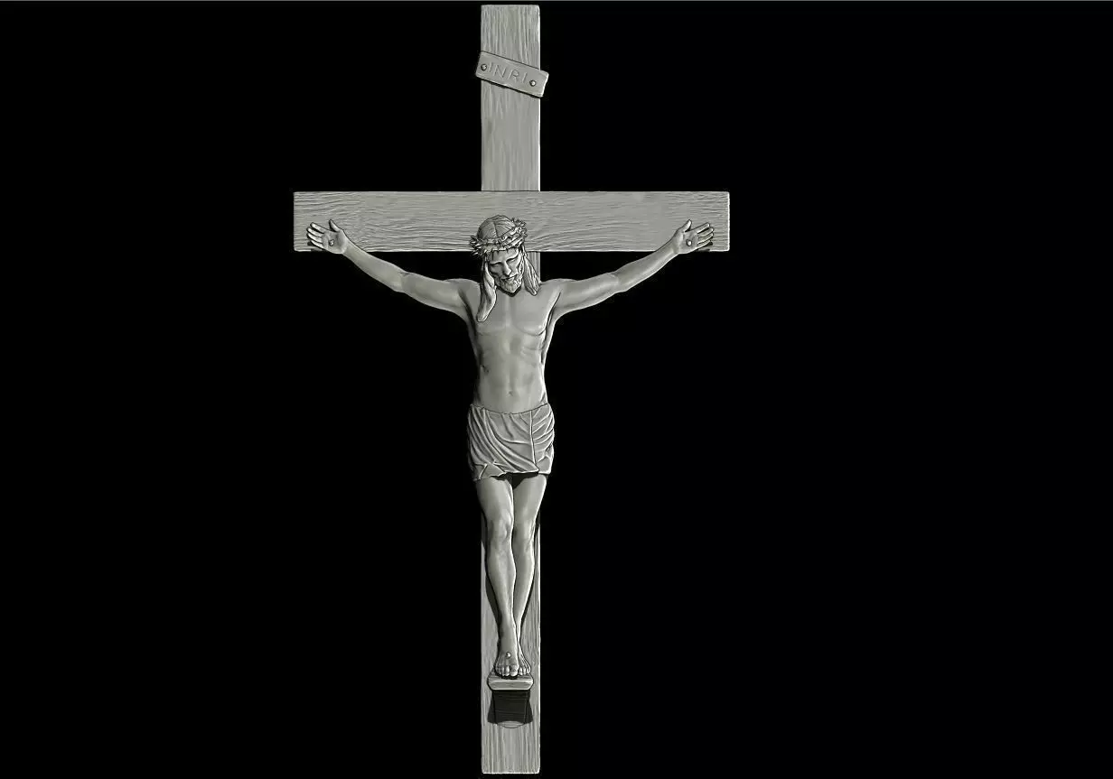 Realistic pendant Crucifix 3D print model