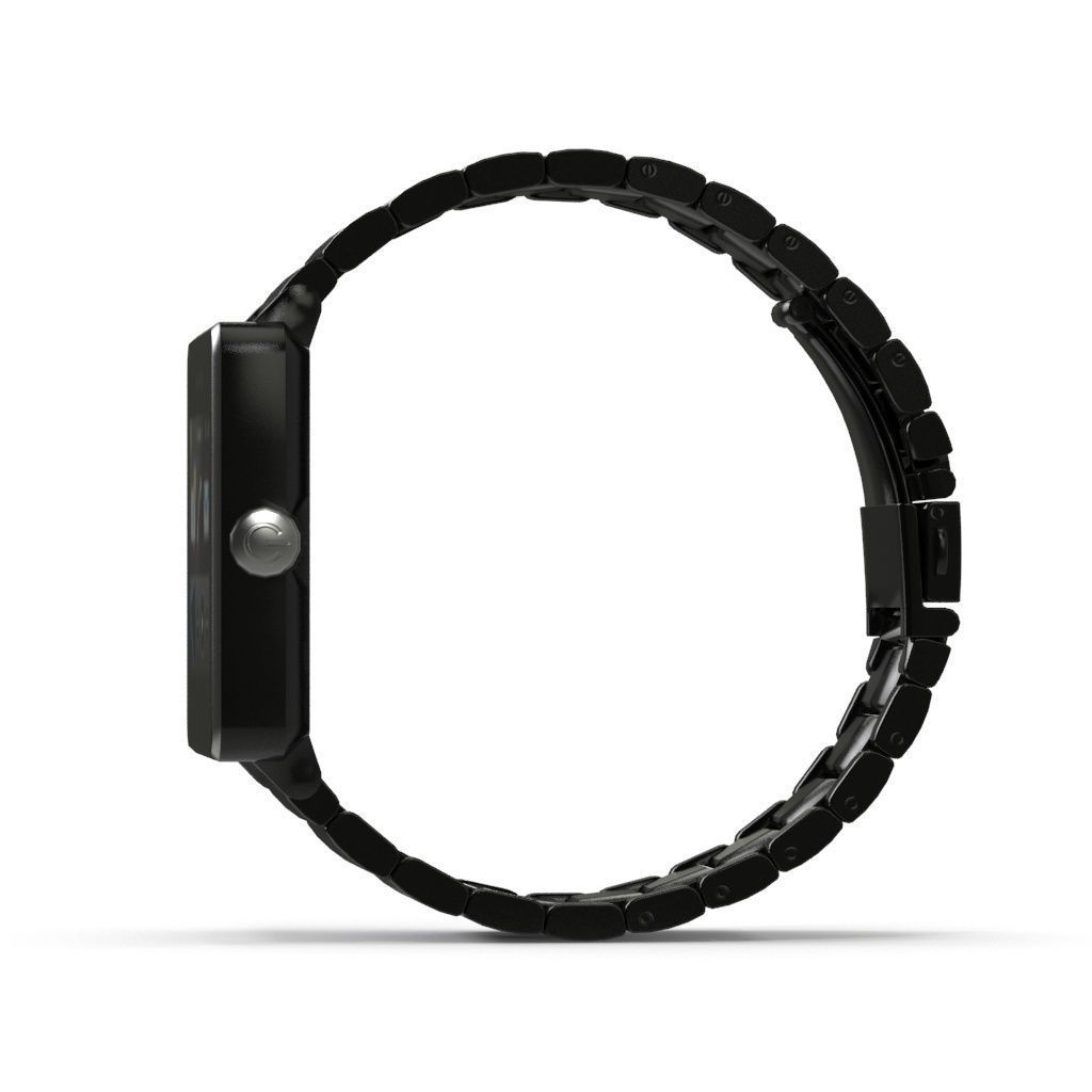 Sony Smart Watch 2 Black Metal Low-poly 3D model_3