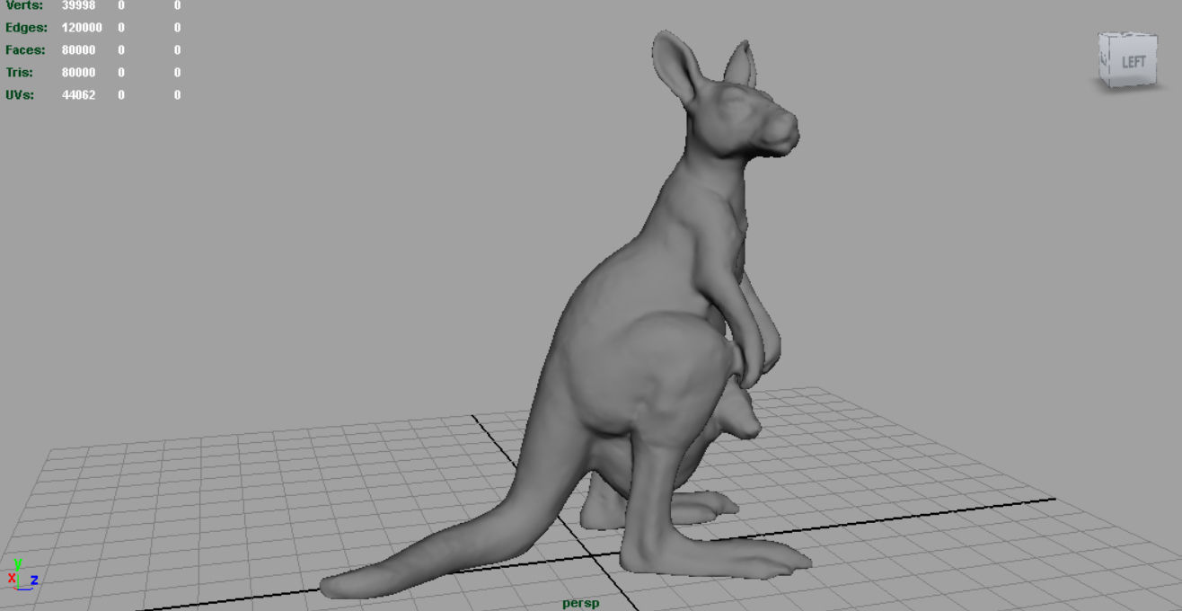 KANGAROO Low-poly 3D model_2