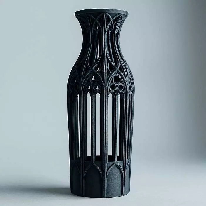 Gothic Cathedral Vase Architectural Decorative Vase 3D print model