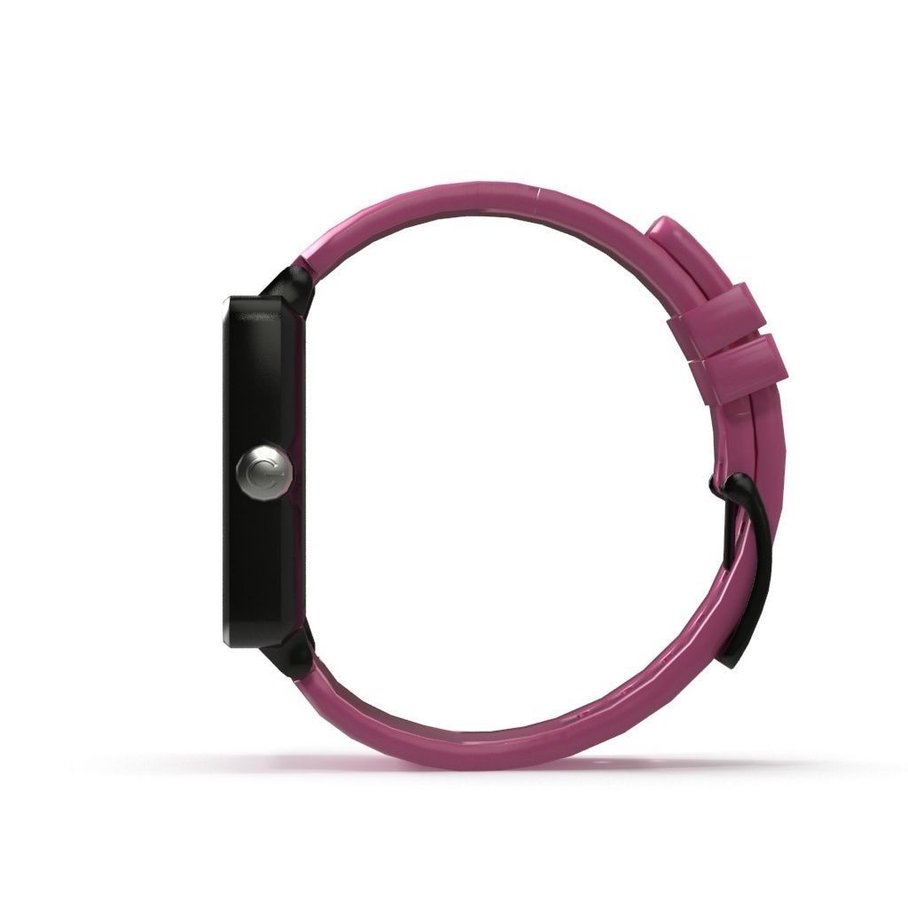 Sony Smart Watch 2 Pink Low-poly 3D model_5