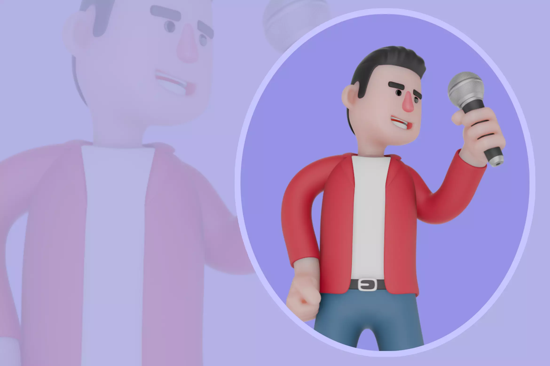 Stylized 3D Singer Singing - Expressive Vocal Pose 3D model