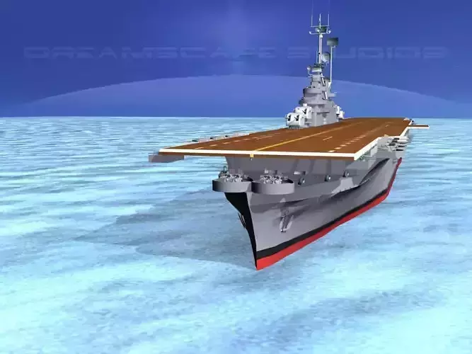 Ticonderoga Class Carrier CV-15 USS Randolph 3D model
