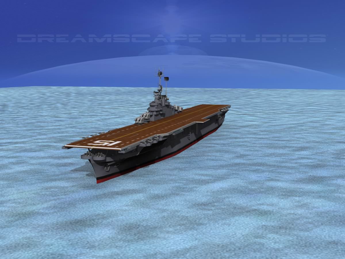 Ticonderoga Class Carrier CV-15 USS Randolph 3D model_2