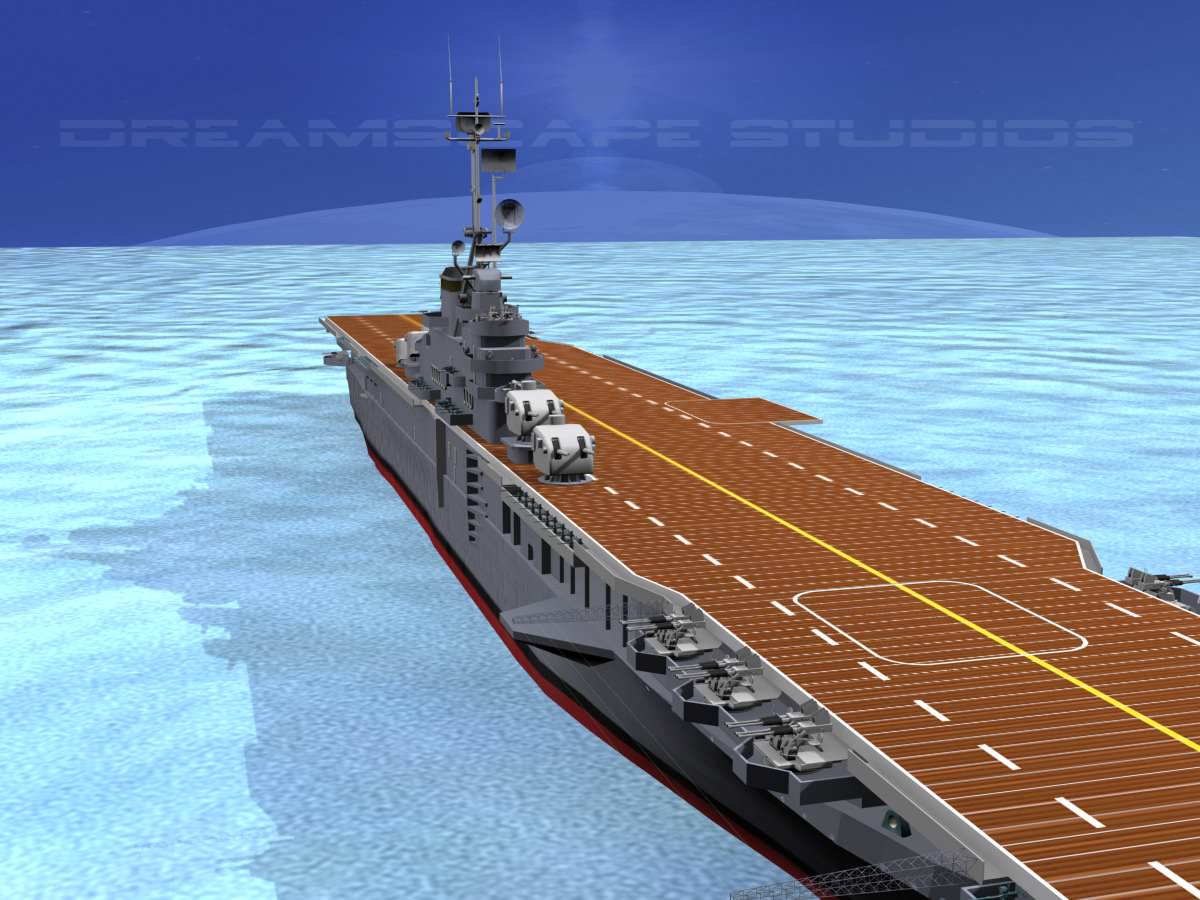 Ticonderoga Class Carrier CV-15 USS Randolph 3D model_10