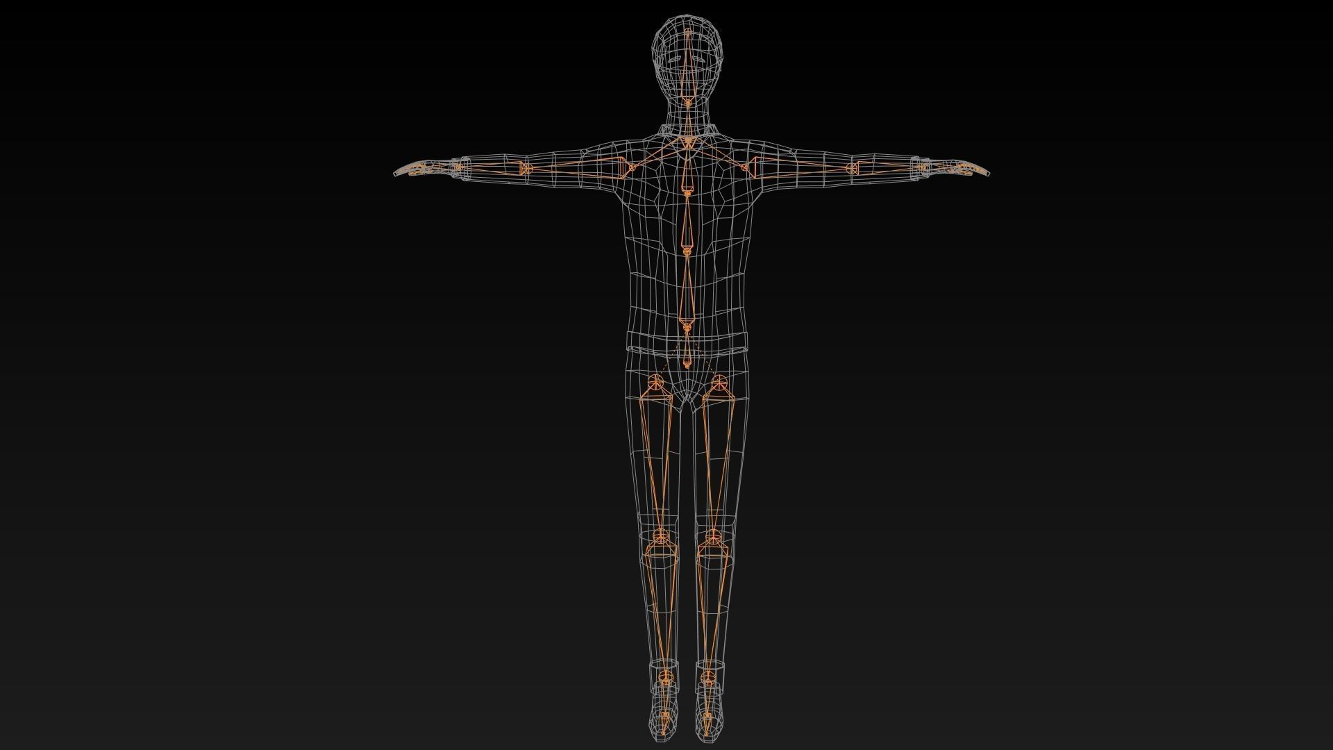 Low-poly Man Casual Clothes 3 Low-poly 3D model_4