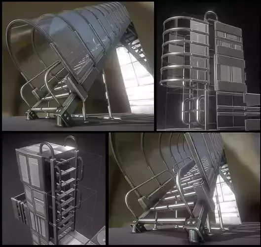 Sci-Fi Ladders and Stairs Package Basic Version