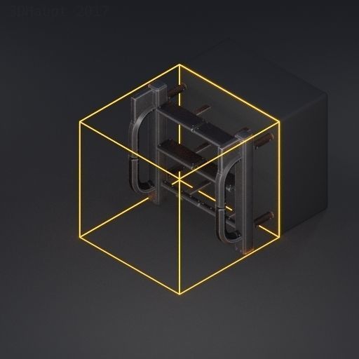 Sci-Fi Ladders and Stairs Package Basic Version Low-poly 3D model_60