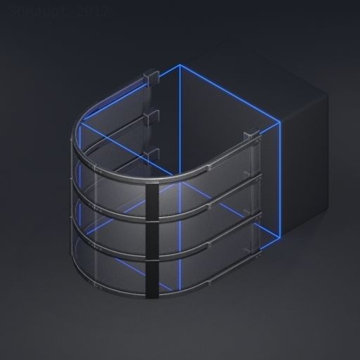 Sci-Fi Ladders and Stairs Package Basic Version Low-poly 3D model_45