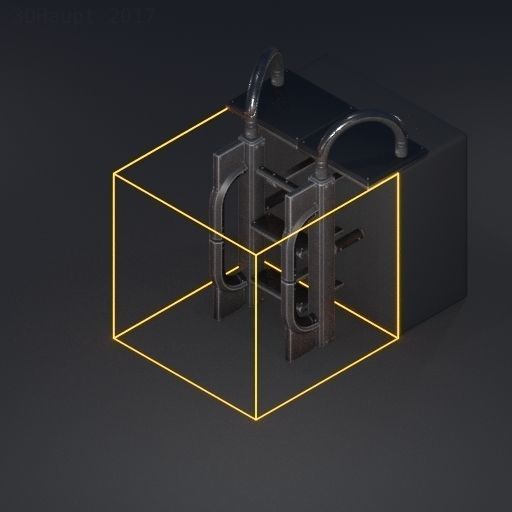 Sci-Fi Ladders and Stairs Package Basic Version Low-poly 3D model_66