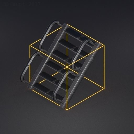 Sci-Fi Ladders and Stairs Package Basic Version Low-poly 3D model_126