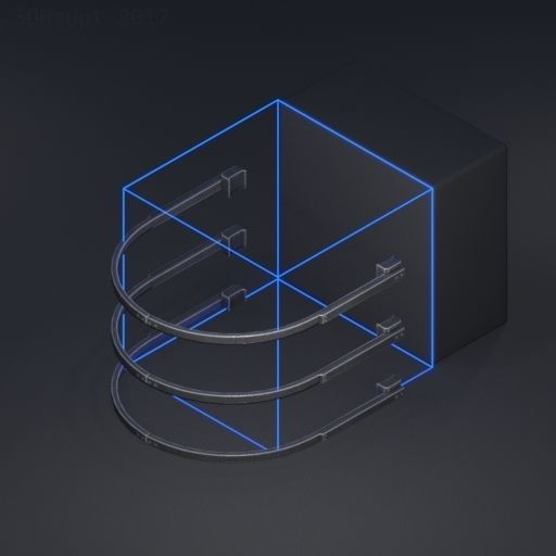 Sci-Fi Ladders and Stairs Package Basic Version Low-poly 3D model_51