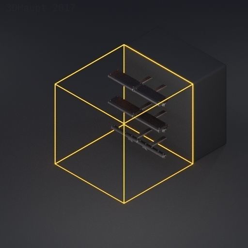 Sci-Fi Ladders and Stairs Package Basic Version Low-poly 3D model_84