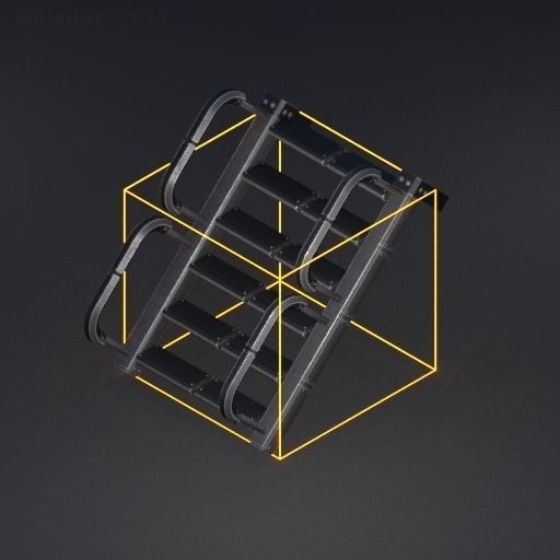 Sci-Fi Ladders and Stairs Package Basic Version Low-poly 3D model_107