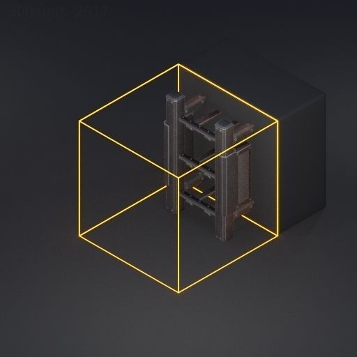 Sci-Fi Ladders and Stairs Package Basic Version Low-poly 3D model_77