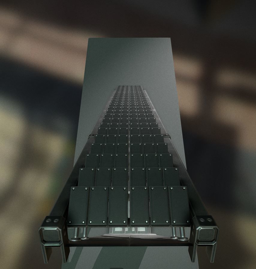 Sci-Fi Ladders and Stairs Package Basic Version Low-poly 3D model_25
