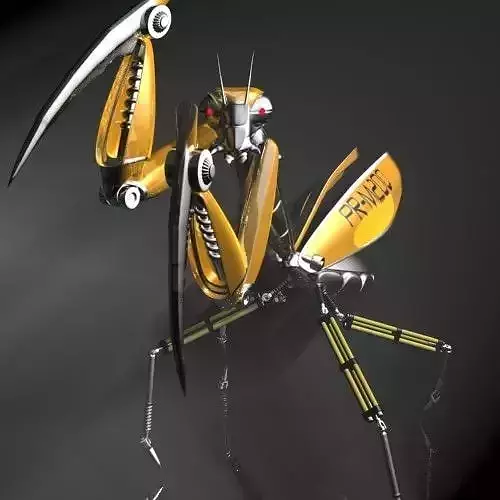 Praying Mantis Robot RIGGED