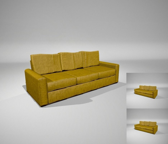 Sofa Low Poly 3D Model