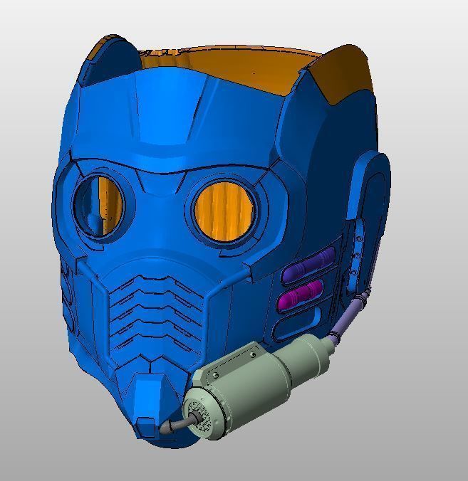 Star-Lord Helmet 3D print model_3