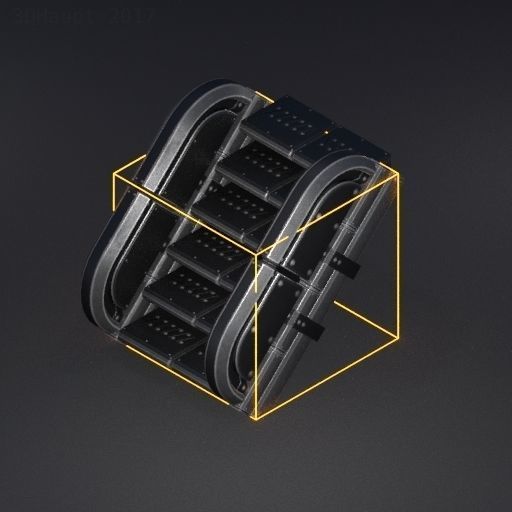 Modular Ladders and Stairs Package Rusty Version Low-poly 3D model_64