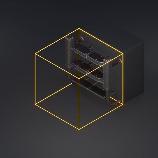 Modular Ladders and Stairs Package Rusty Version Low-poly 3D model_103