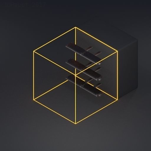 Modular Ladders and Stairs Package Rusty Version Low-poly 3D model_92