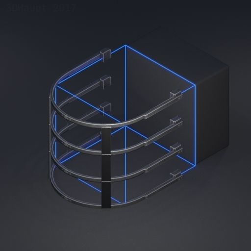 Modular Ladders and Stairs Package Rusty Version Low-poly 3D model_84