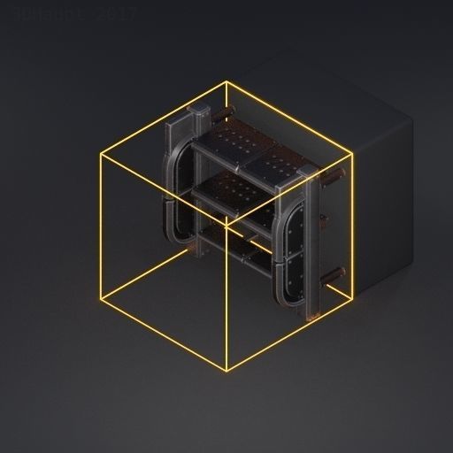 Modular Ladders and Stairs Package Rusty Version Low-poly 3D model_98