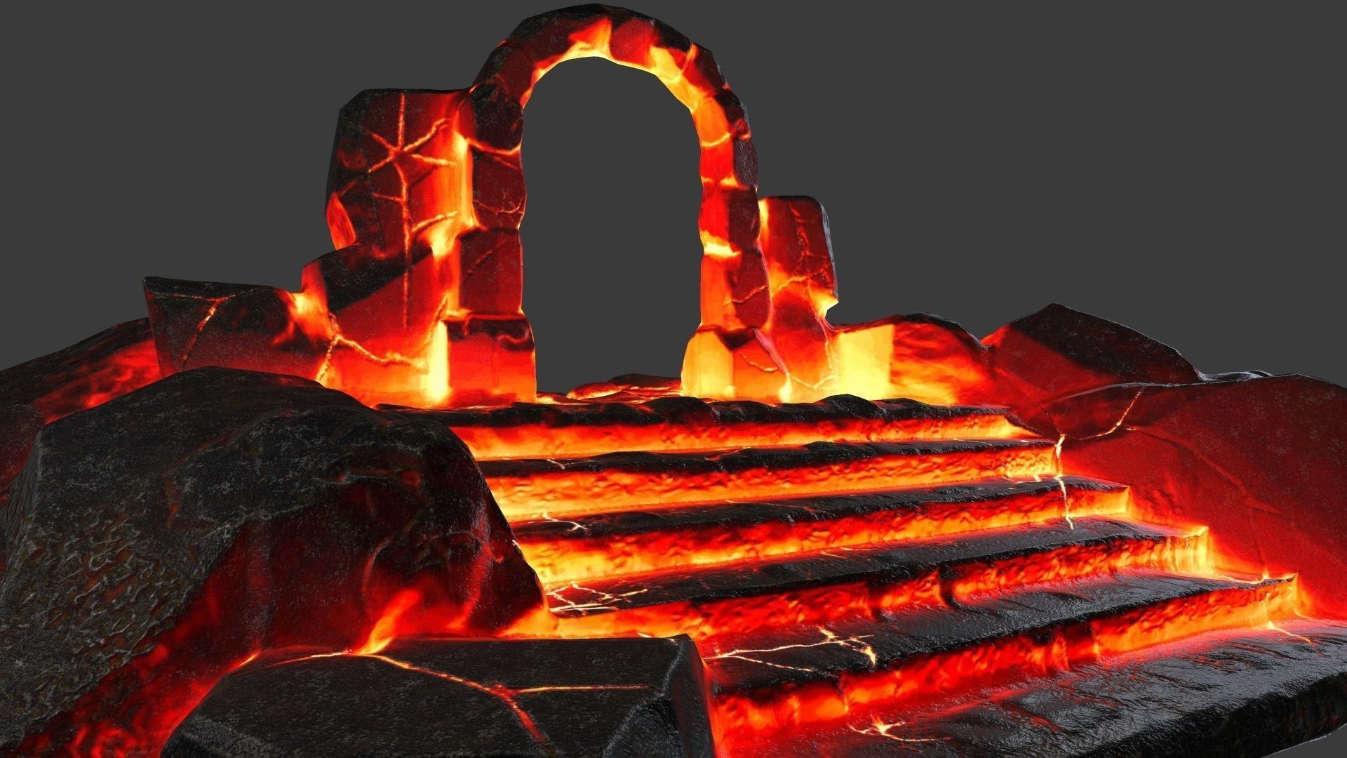 Hell Gate Low-poly 3D model_14
