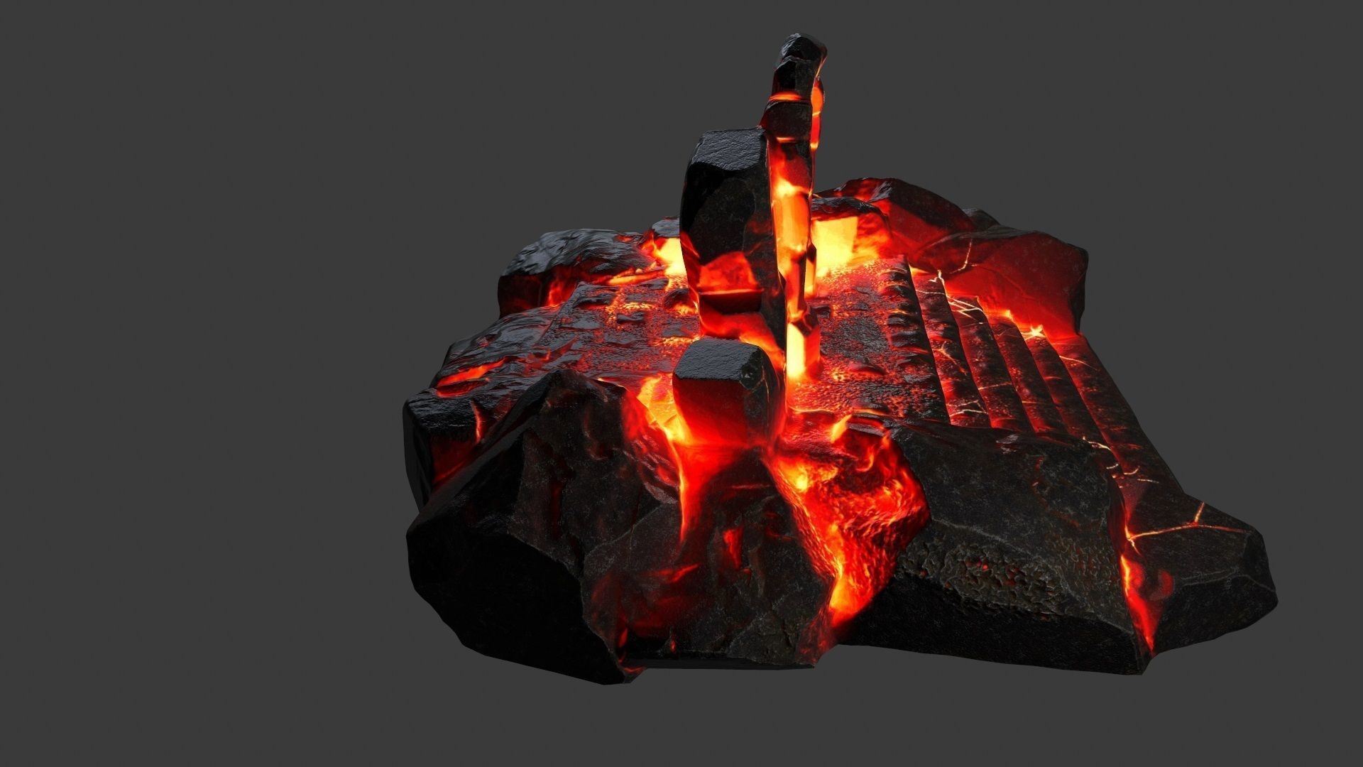 Hell Gate Low-poly 3D model_2