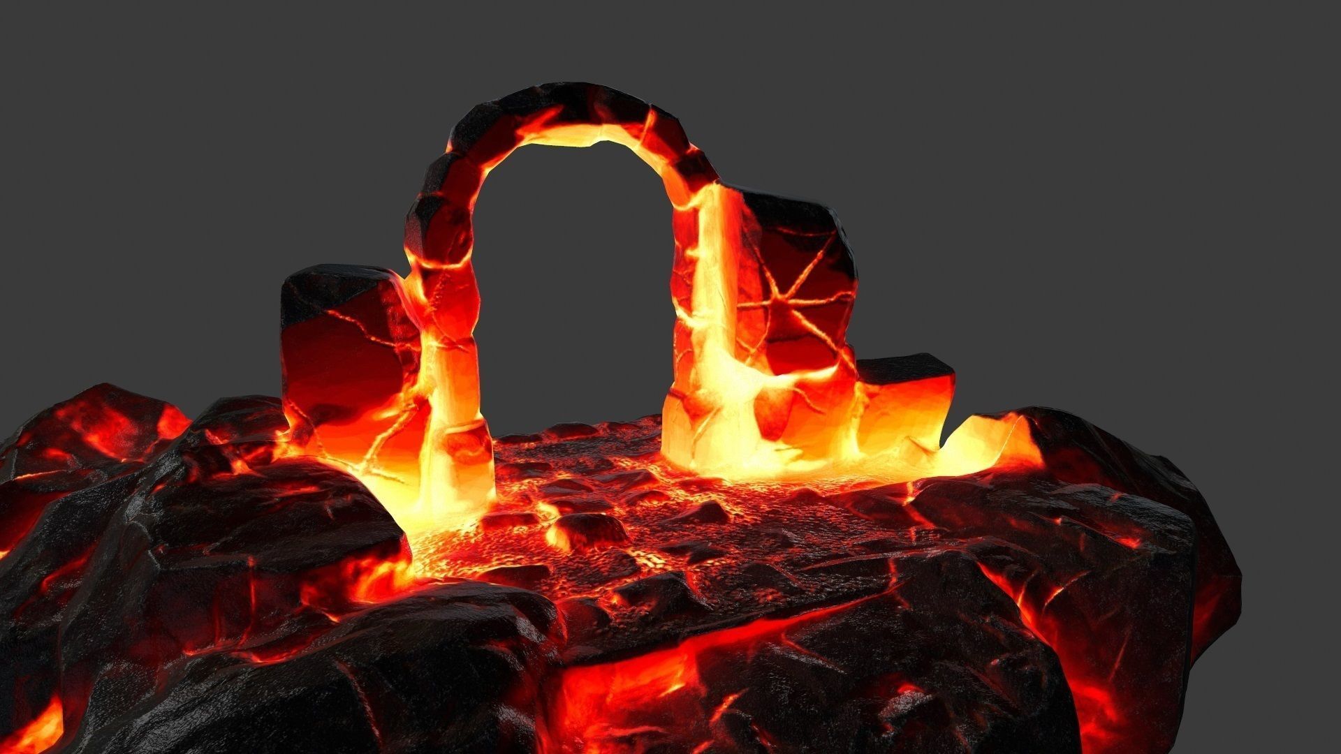 Hell Gate Low-poly 3D model_15