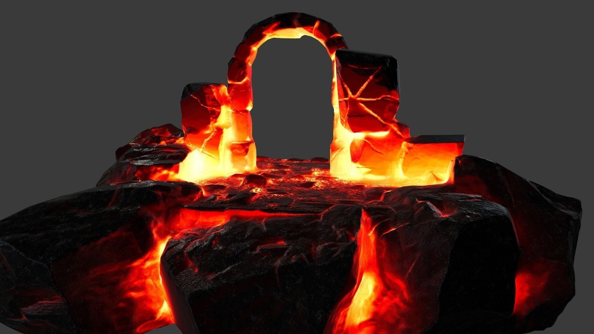 Hell Gate Low-poly 3D model_11