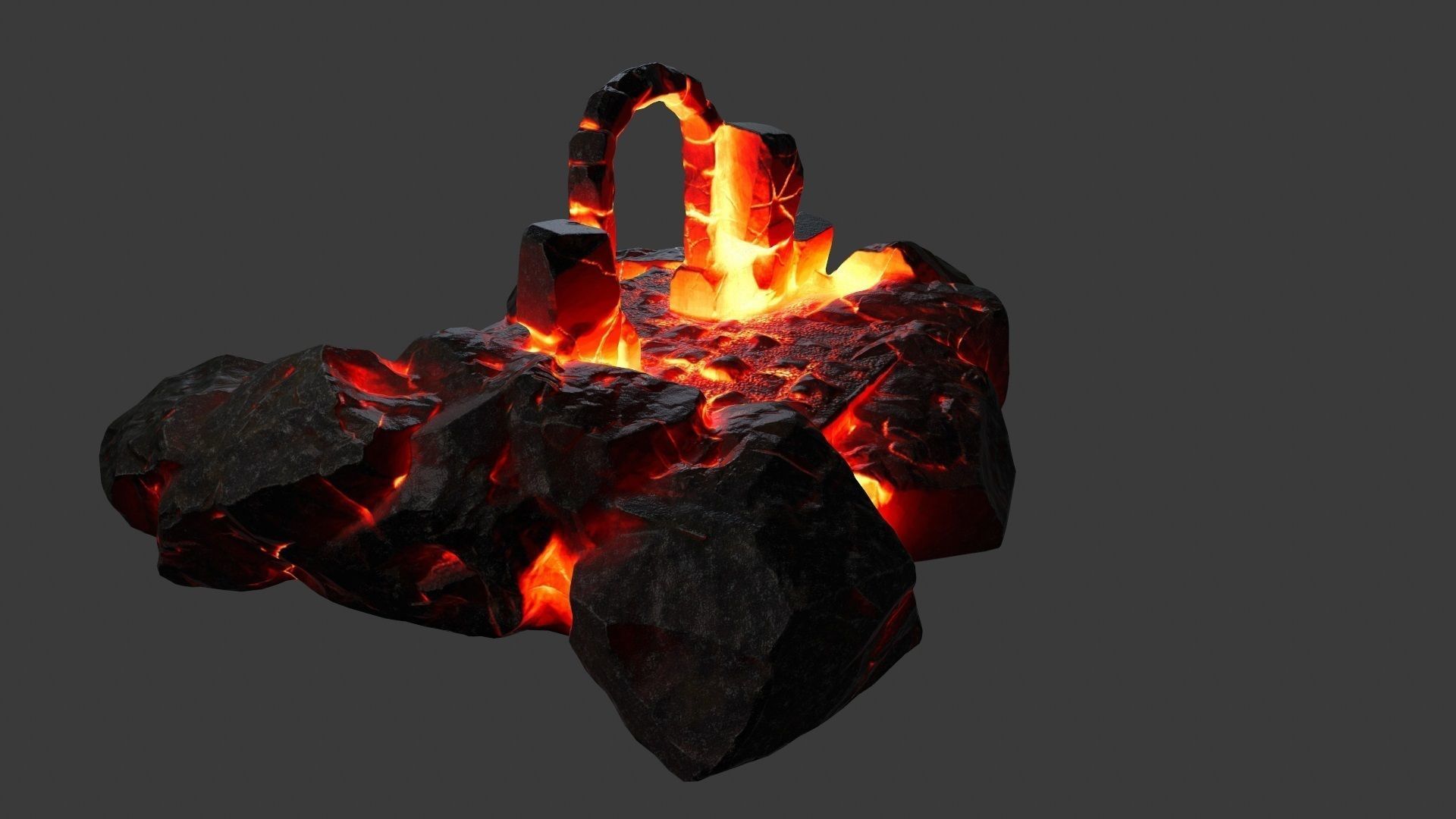 Hell Gate Low-poly 3D model_4