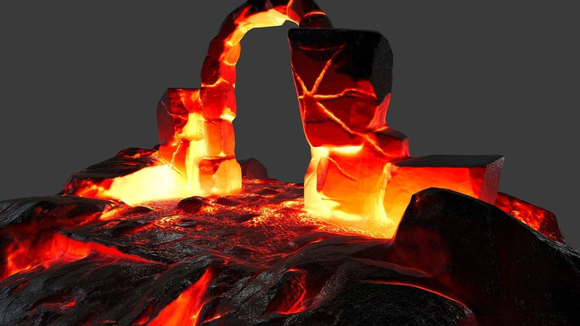 Hell Gate Low-poly 3D model_17