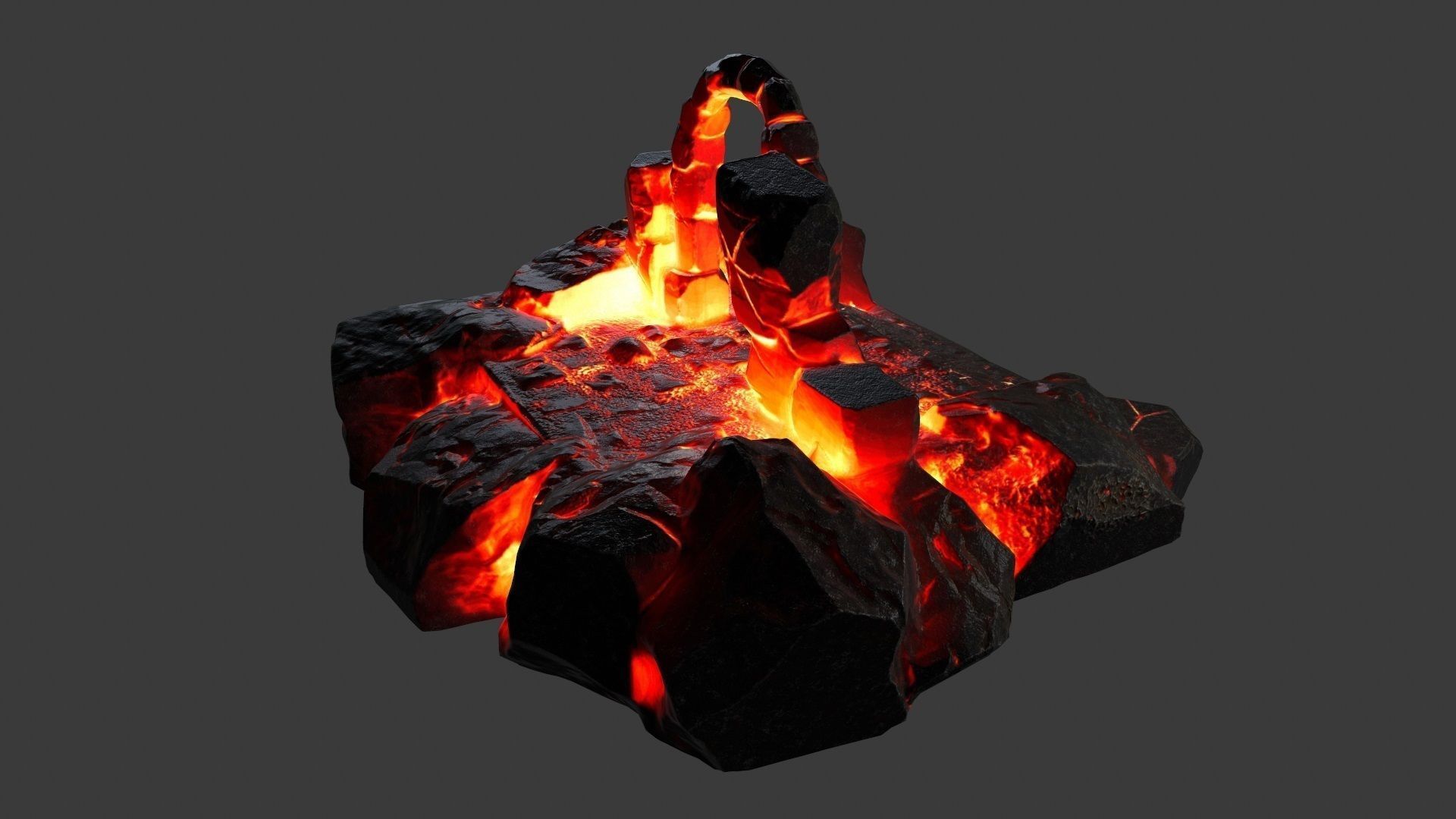 Hell Gate Low-poly 3D model_3