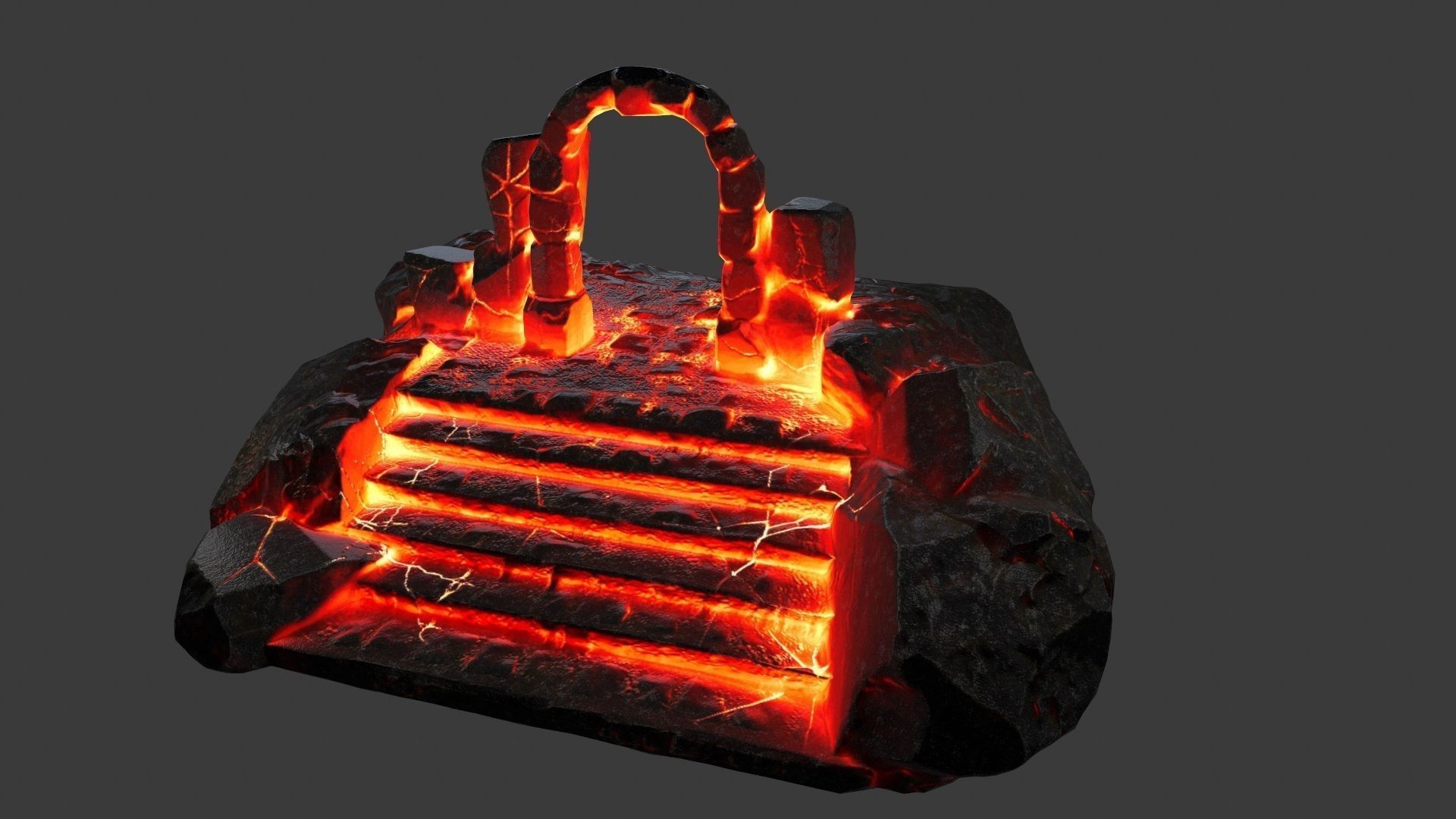 Hell Gate Low-poly 3D model_7