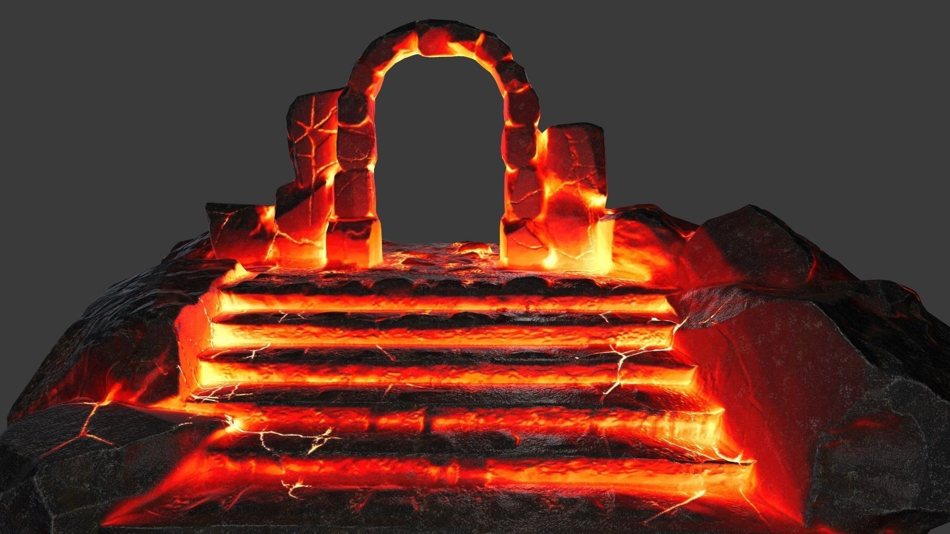 Hell Gate Low-poly 3D model_18