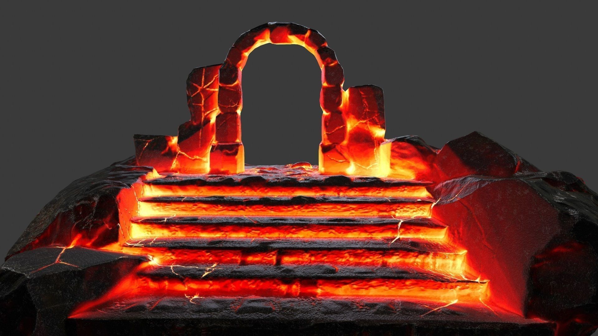 Hell Gate Low-poly 3D model_9