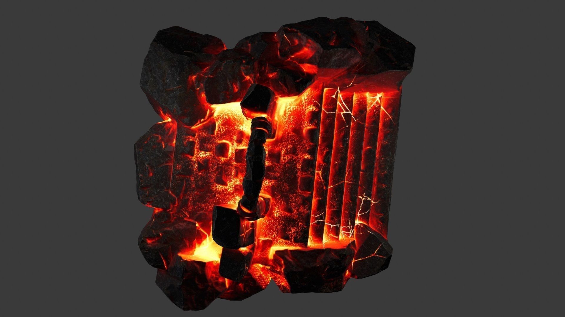 Hell Gate Low-poly 3D model_19