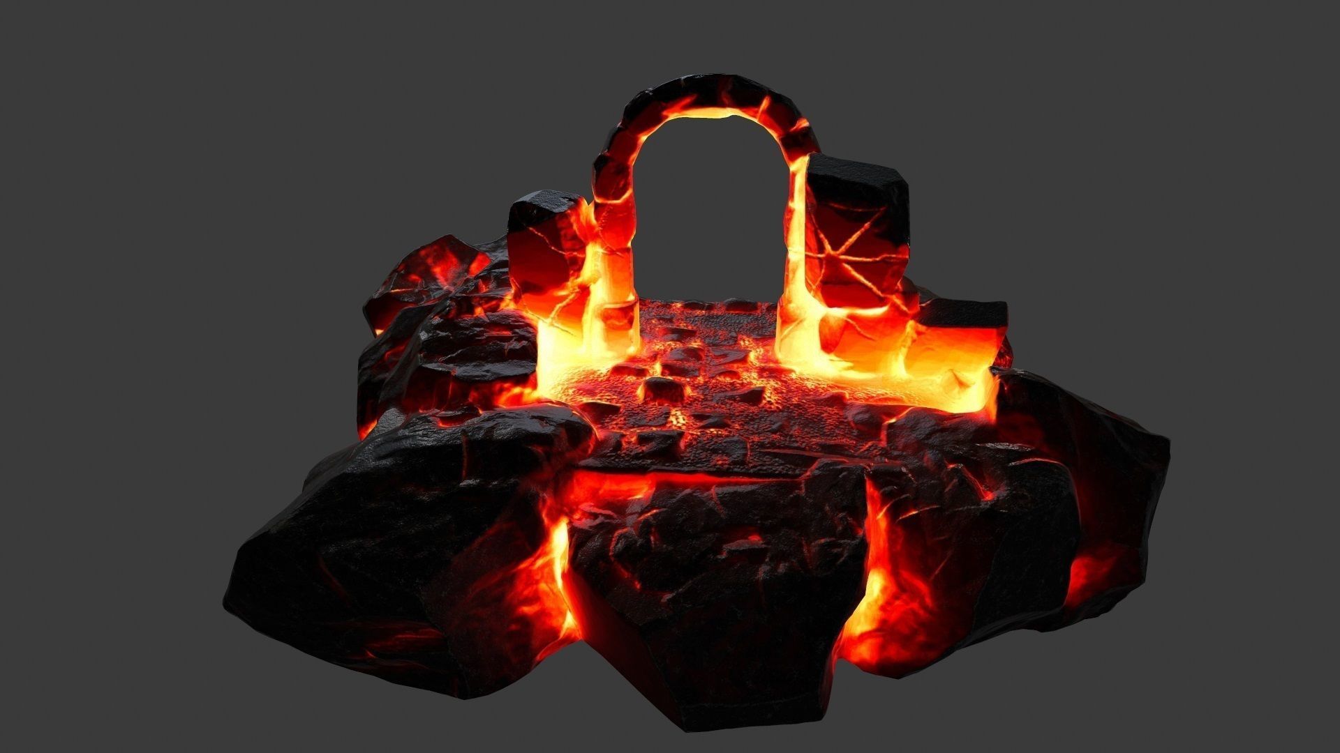 Hell Gate Low-poly 3D model_5