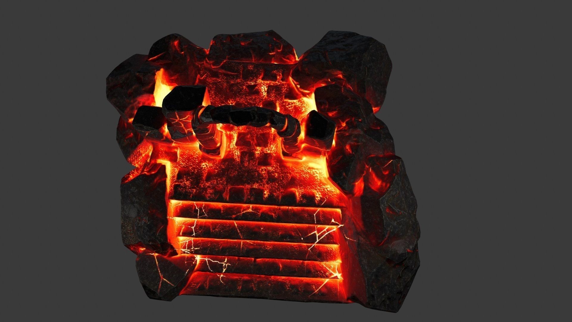 Hell Gate Low-poly 3D model_8