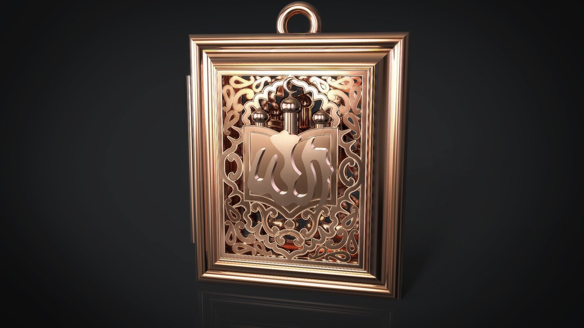Muslim pendant 3D print model_2