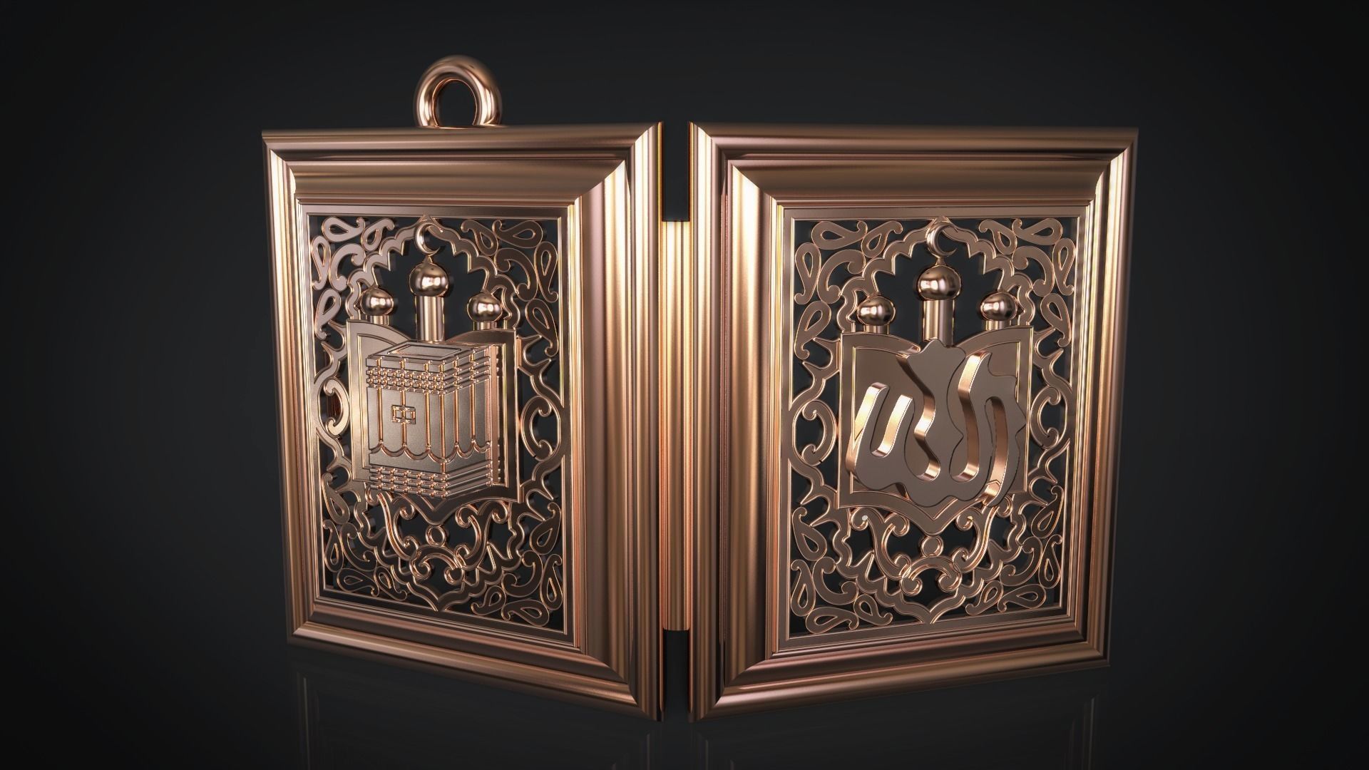 Muslim pendant 3D print model_0