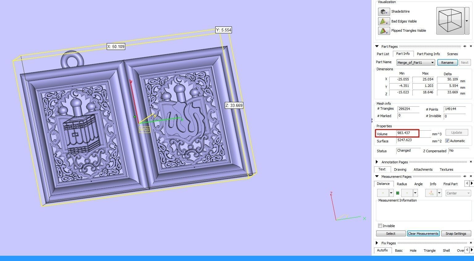 Muslim pendant 3D print model_4