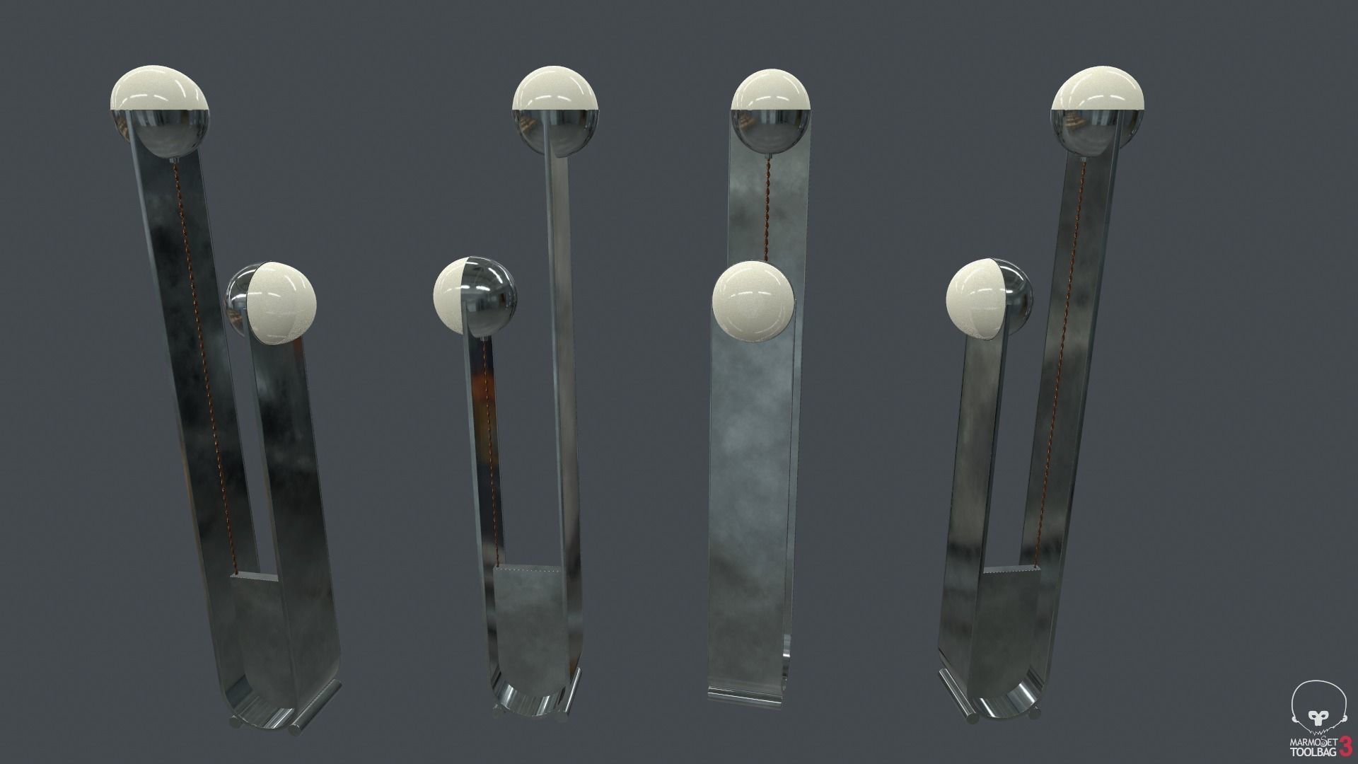 Pete and Nora Floor Lamp PBR Textures 3D model_5