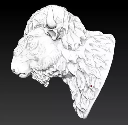 Bison Buffalo Head Sculpture 3D print model