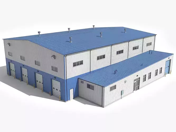Industrial Building 67 PBR Low Poly