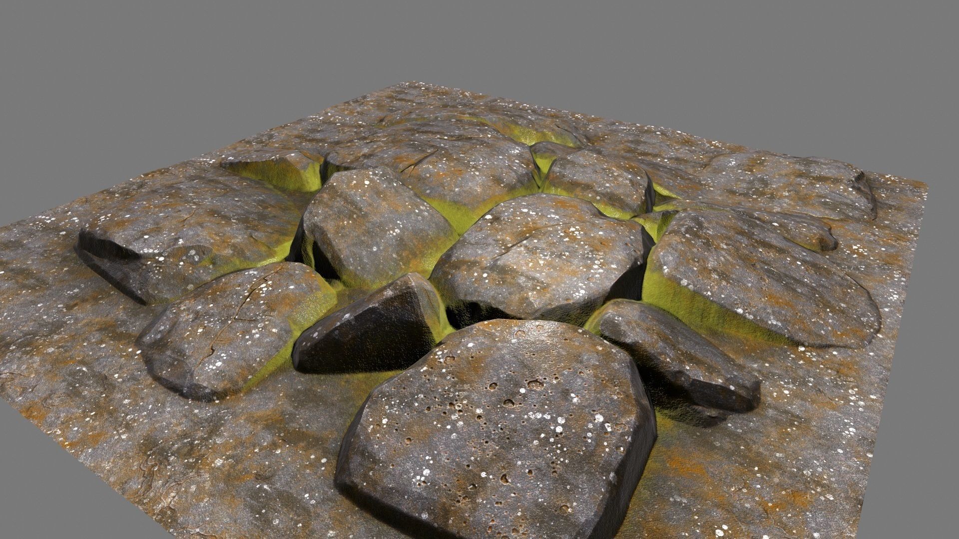 Floor Rock Low-poly 3D model_13